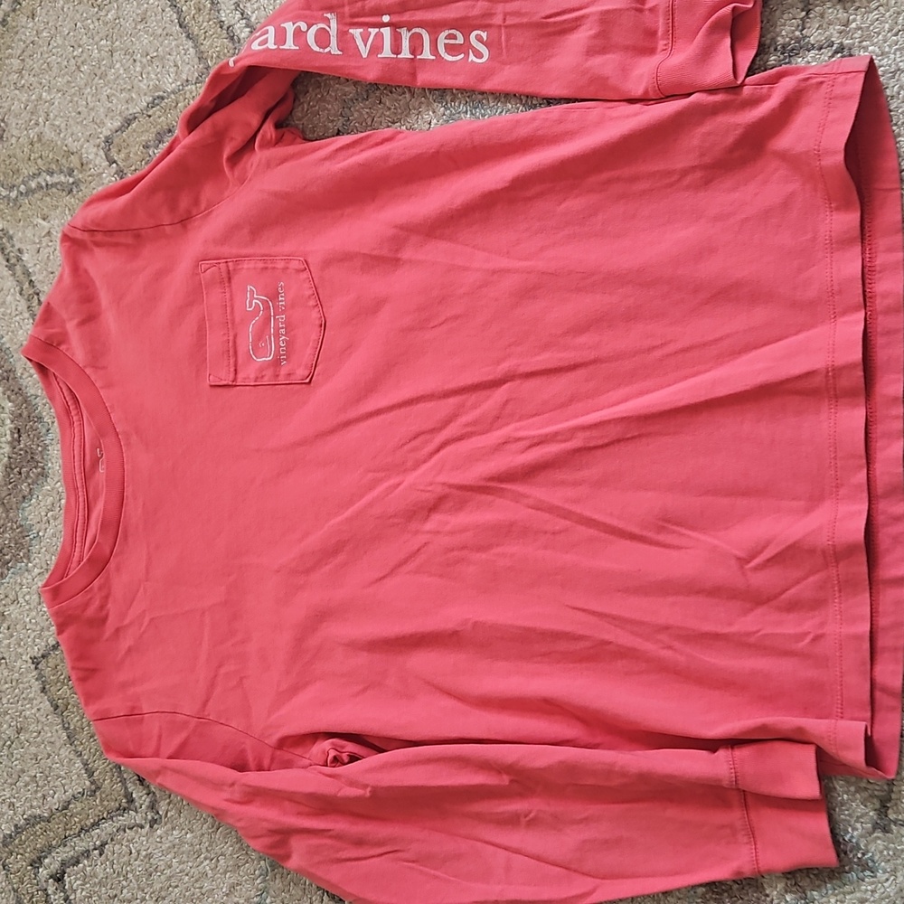 Boys Vineyard Vines Coral Longsleeve T-Shirt, M - Picture 4 of 4